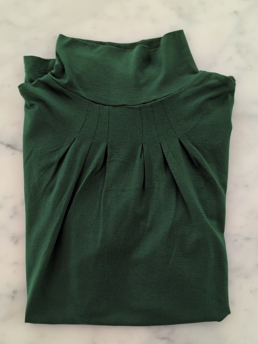 NWT. The Limited Rayon and Spandex Front Design High Neck Short Sleeve Blouse.